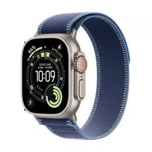 Apple Watch Ultra with Navy Blue Nylon Loop Band Ultra 3 49mm